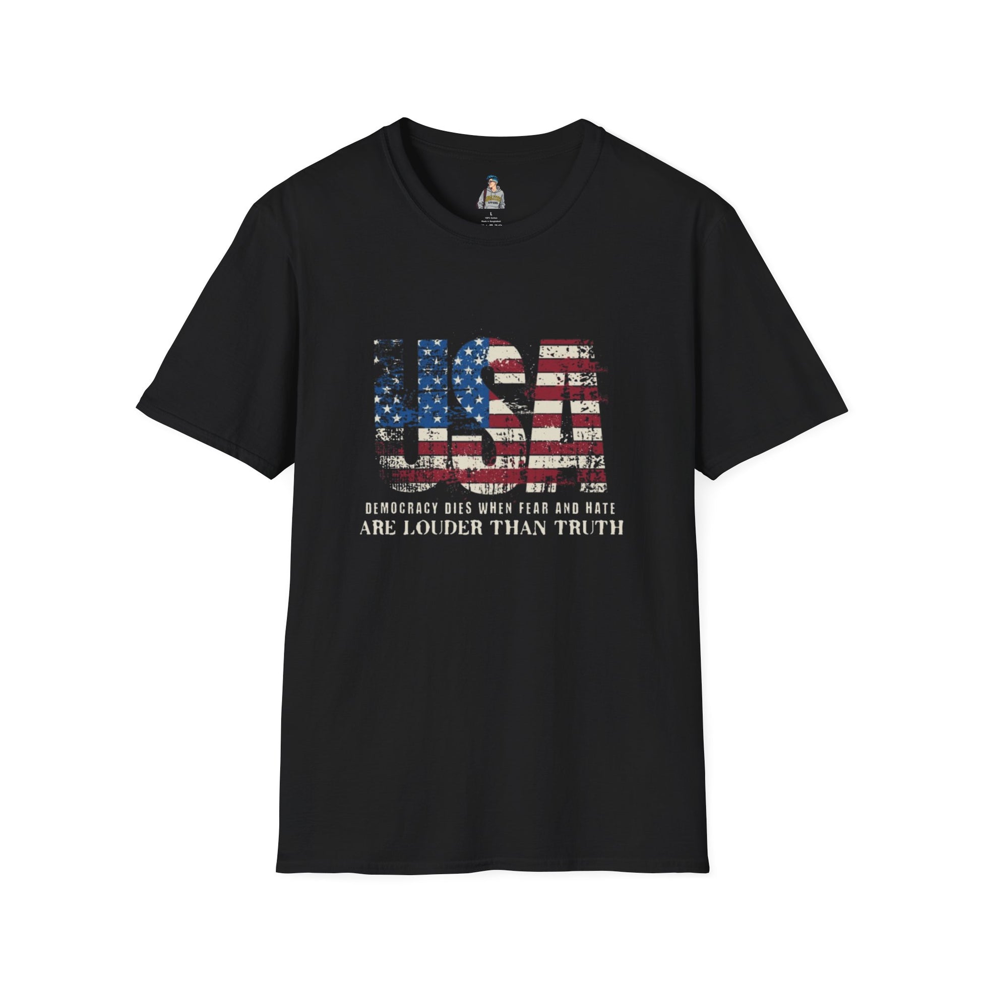 USA Democracy Statement Unisex Softstyle T-Shirt