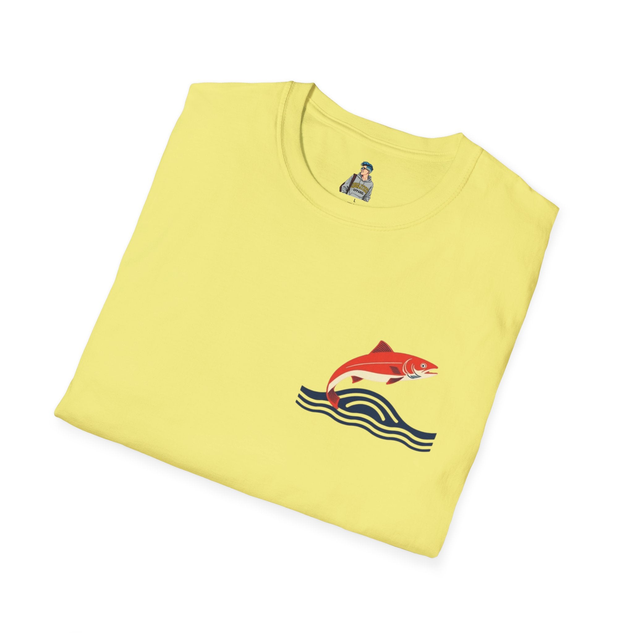 Jumping Salmon Native Pride Softstyle Unisex T-shirt