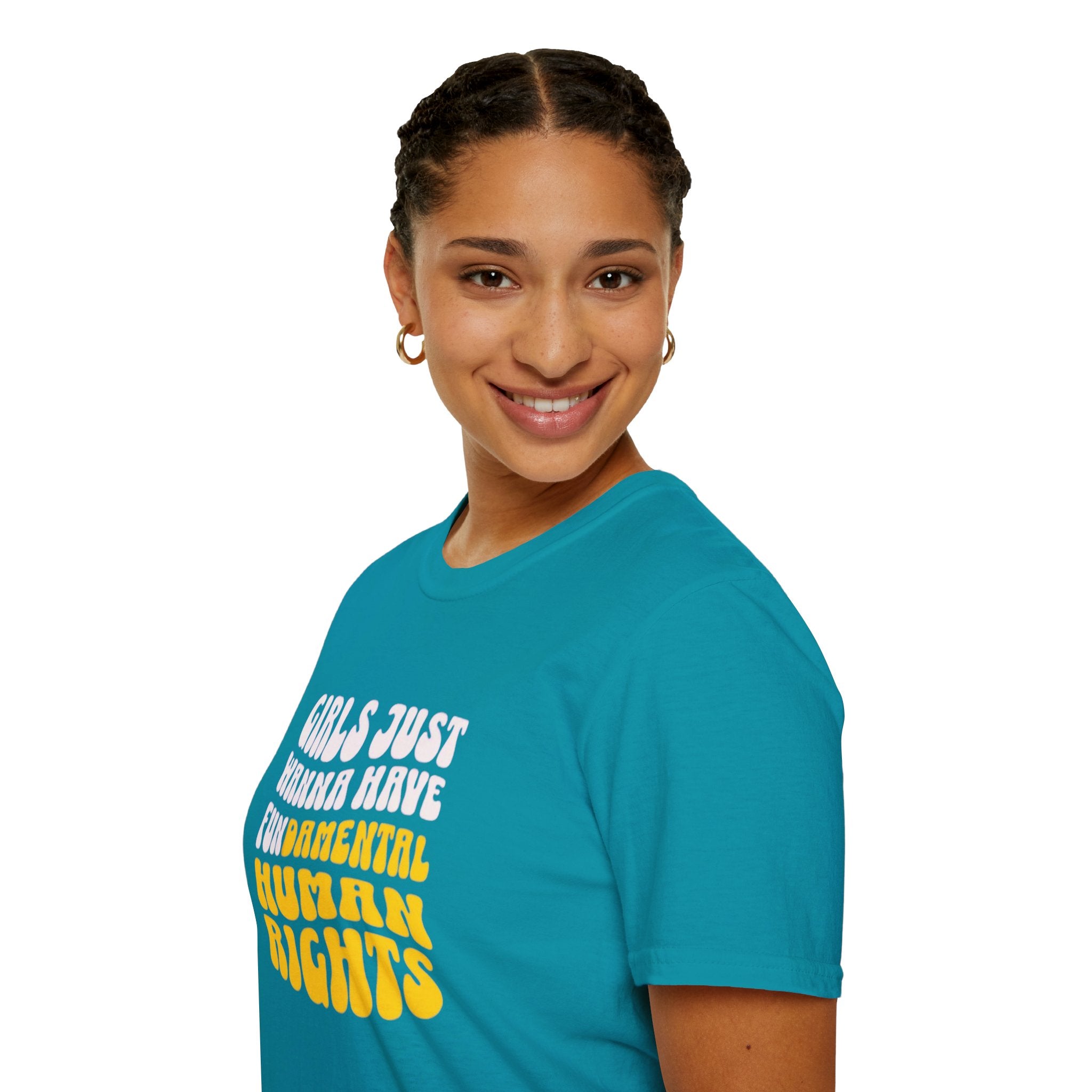 Girls Just Wanna Have Fundamental Human Rights Unisex Softstyle T-Shirt - EqualiTees.Me