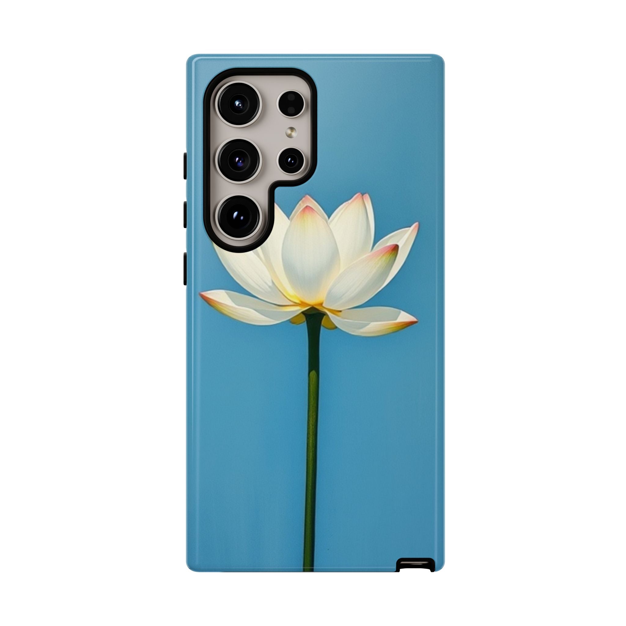 Open White Peace Lily Design Tough Case For Android & iPhone