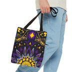 Purple & Yellow Design Tote Bag