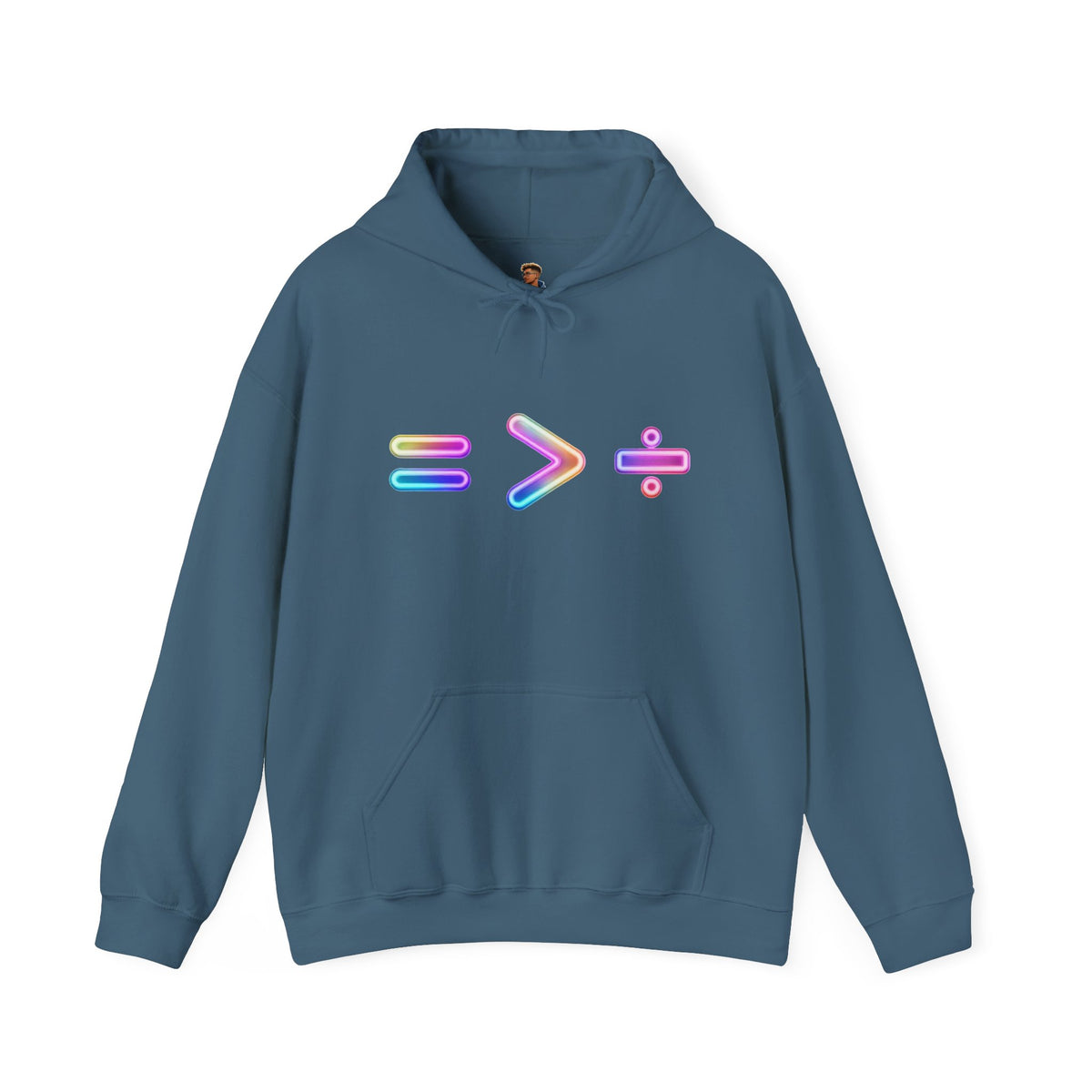 Equality is Greater than Division Neon Style Pullover Hoodie