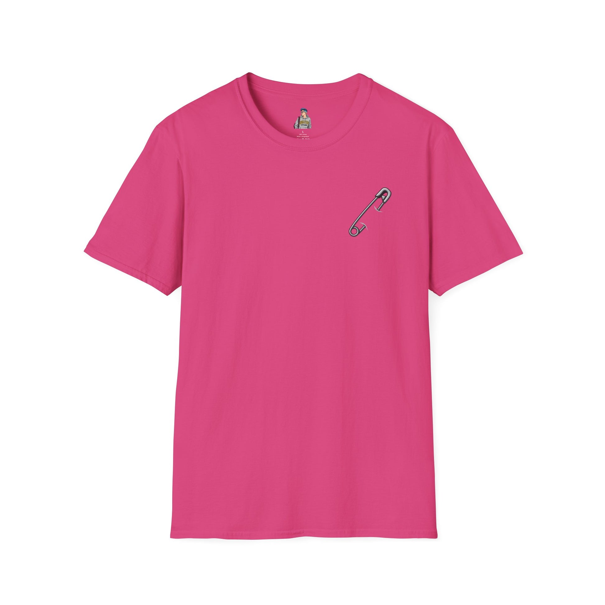 Live and Let Live Safety Pin Unisex Softstyle T-Shirt - Casual LGBTQ+ Pride Tee
