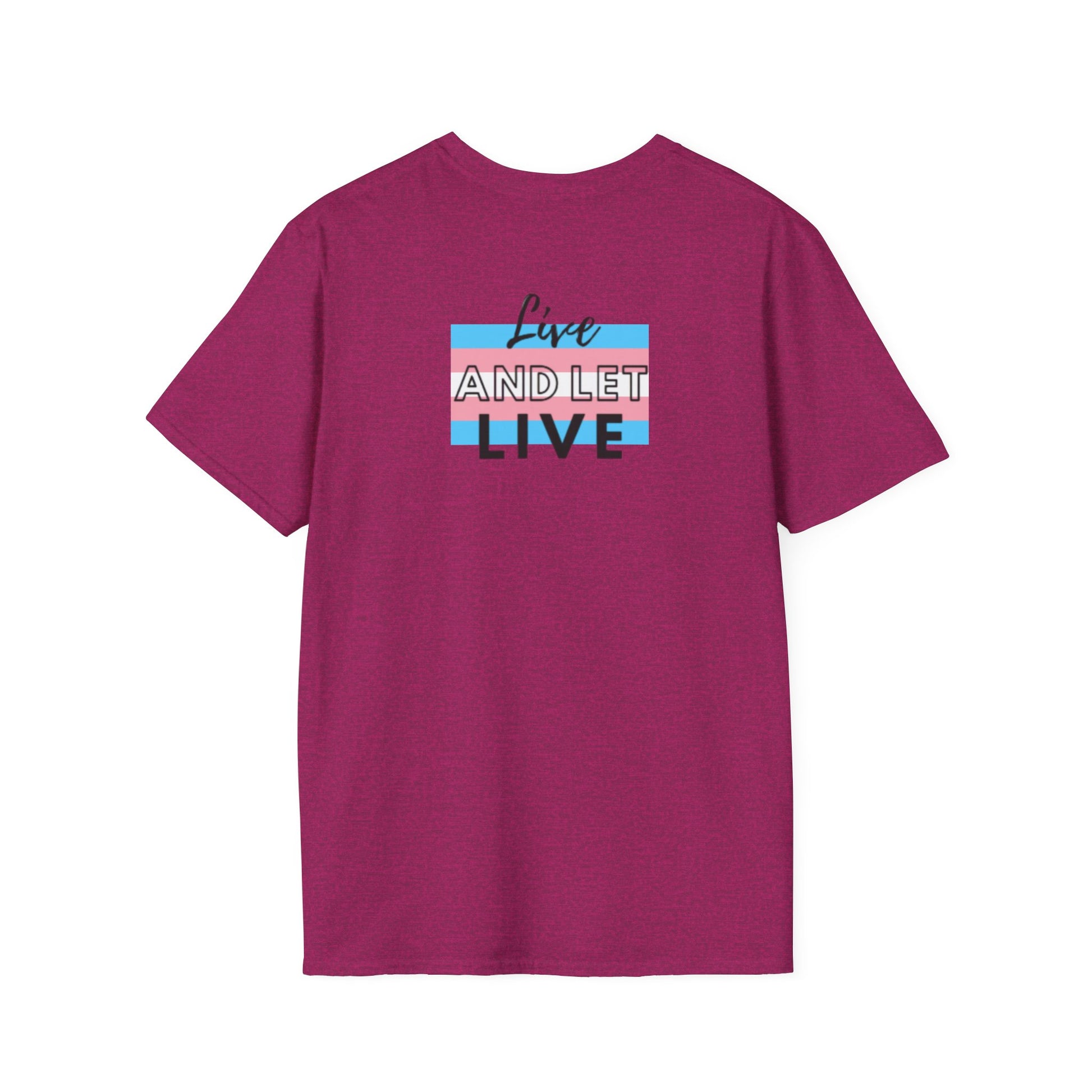 Live and Let Live Safety Pin Unisex Softstyle T-Shirt - Casual LGBTQ+ Pride Tee
