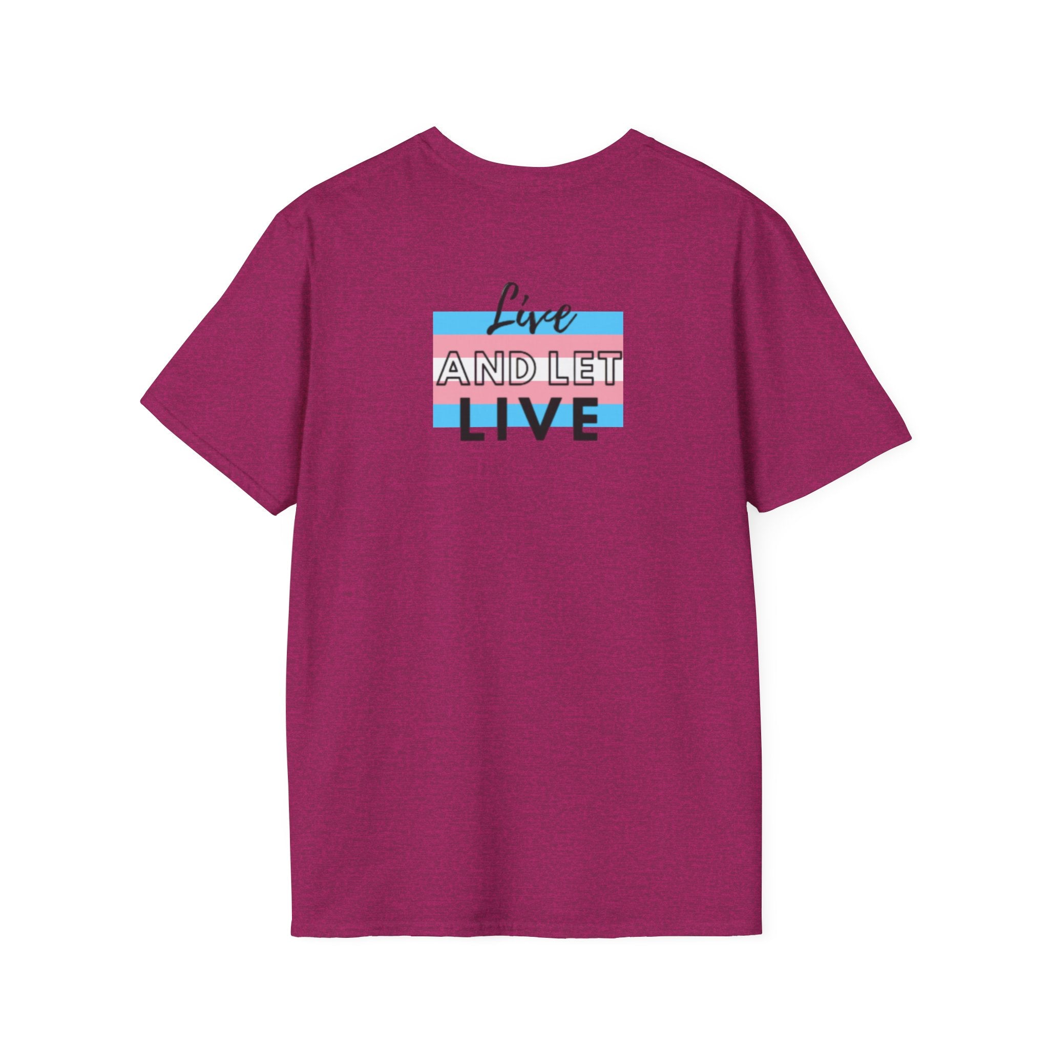 Live and Let Live Safety Pin Unisex Softstyle T-Shirt - Casual LGBTQ+ Pride Tee