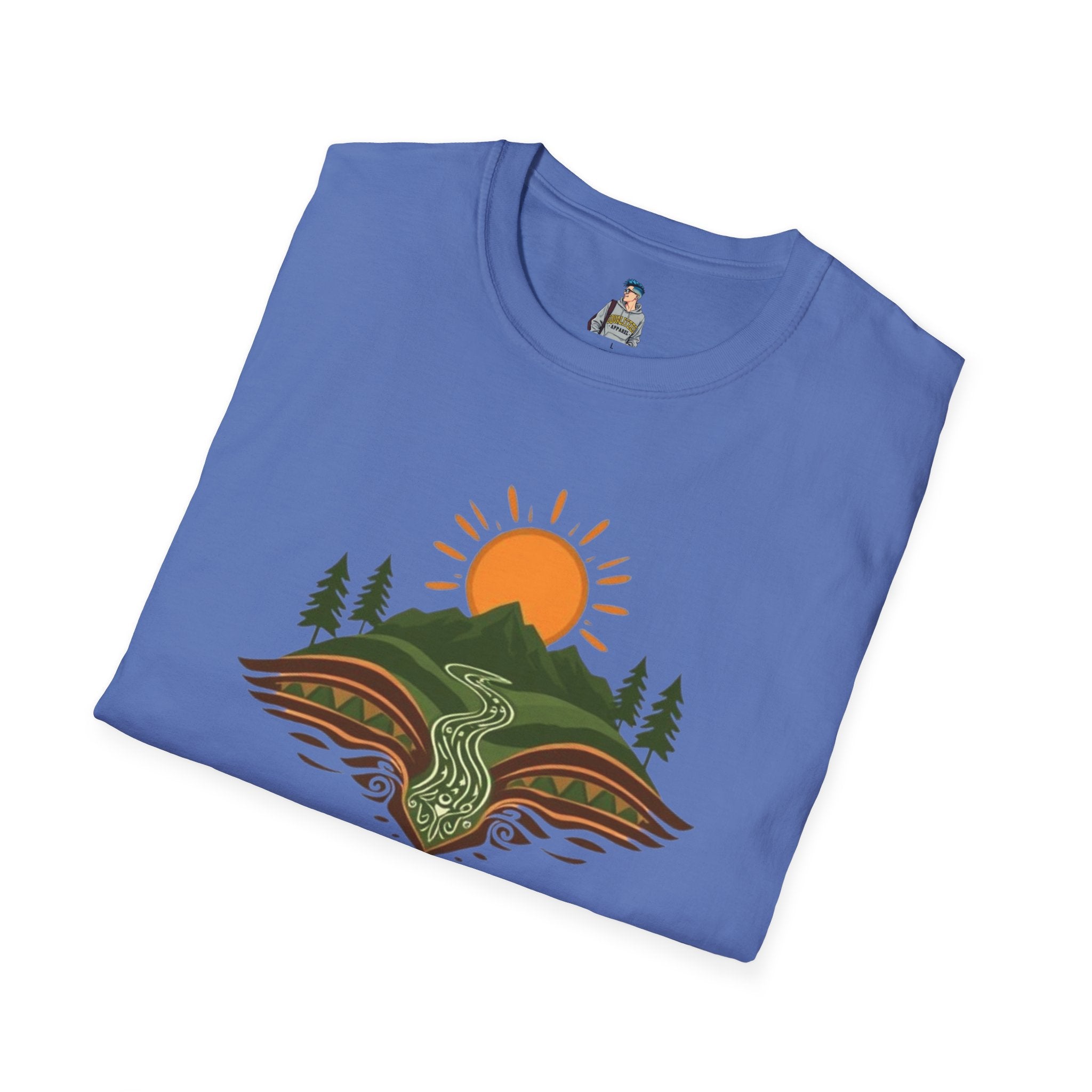 Mountain Scene Unisex Softstyle T-shirt