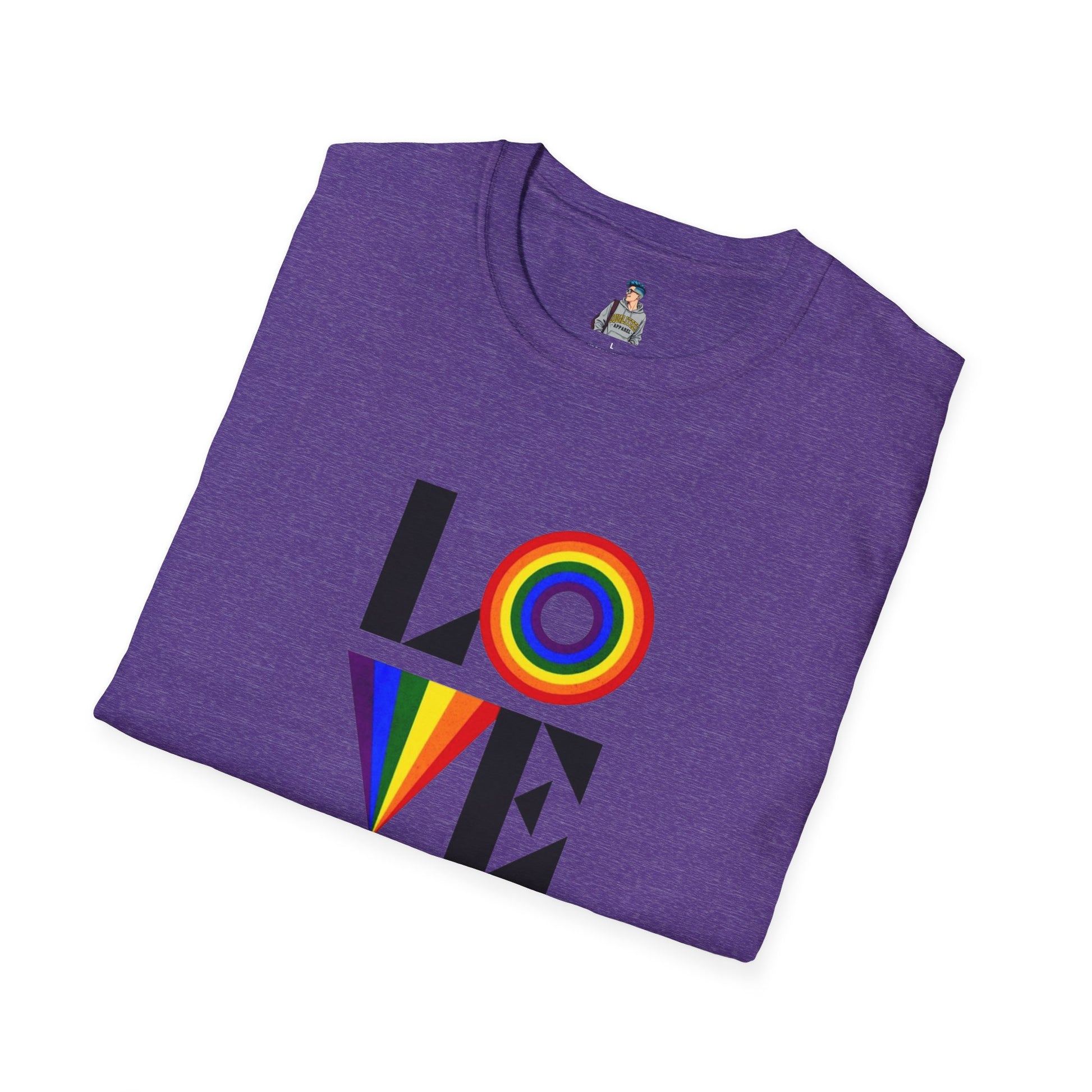 Vibrant LOVE Design for Pride Unisex Softstyle T-Shirt
