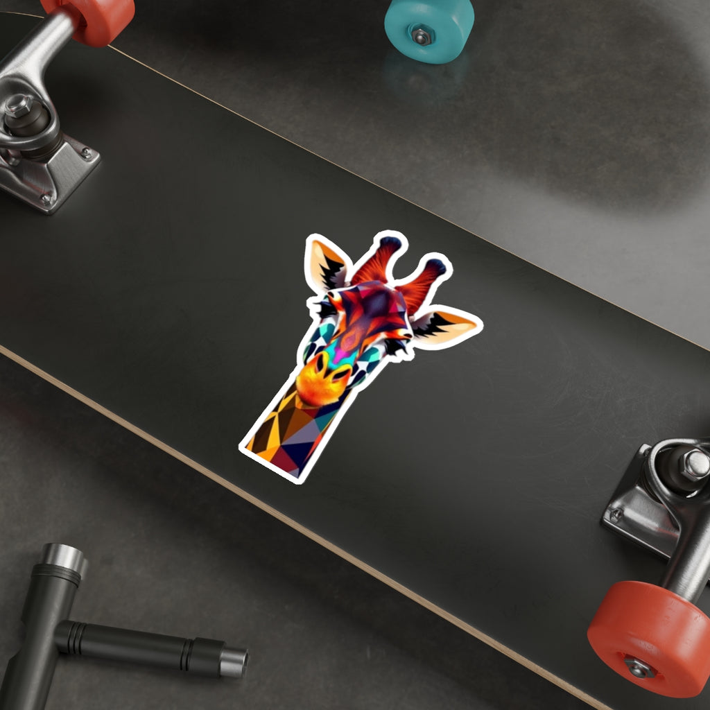 Colorful Giraffe Die-Cut Sticker