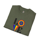 Vibrant LOVE Design for Pride Unisex Softstyle T-Shirt