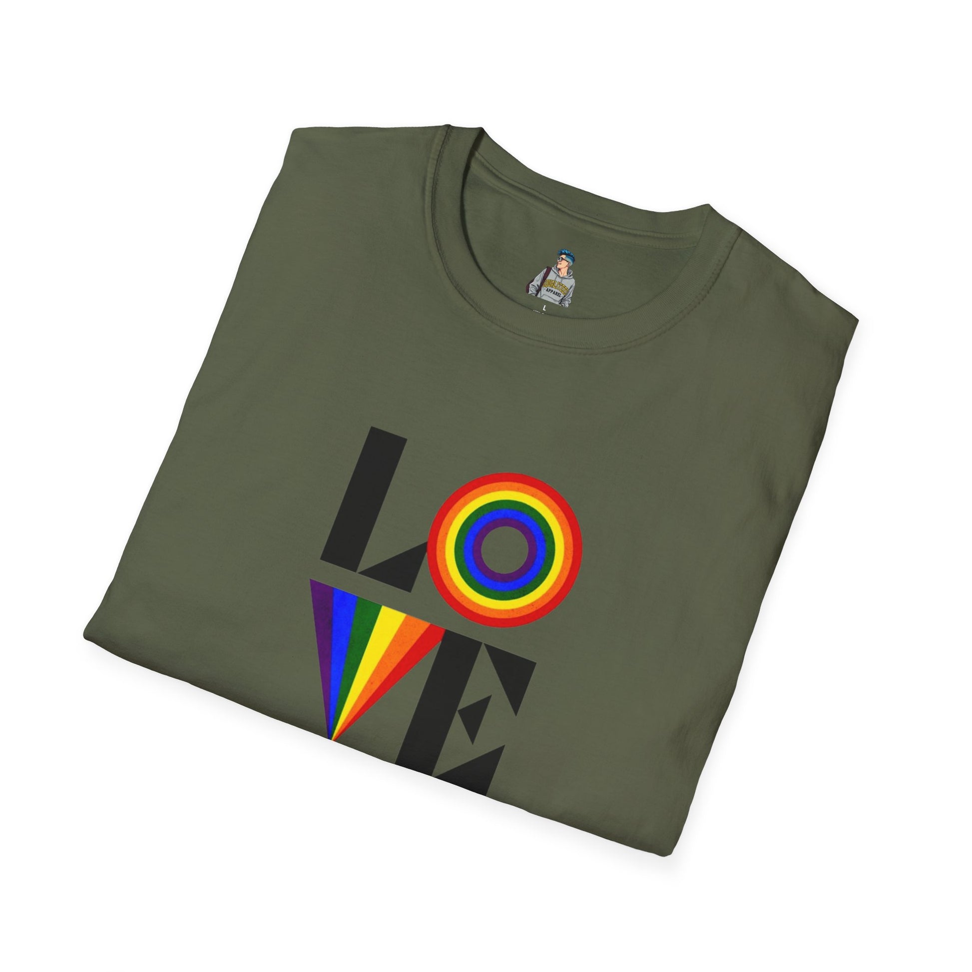 Vibrant LOVE Design for Pride Unisex Softstyle T-Shirt