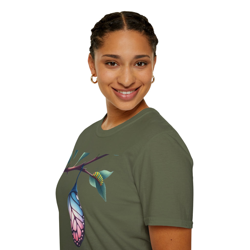 Trans Caterpillar to Butterfly Graphic T-Shirt