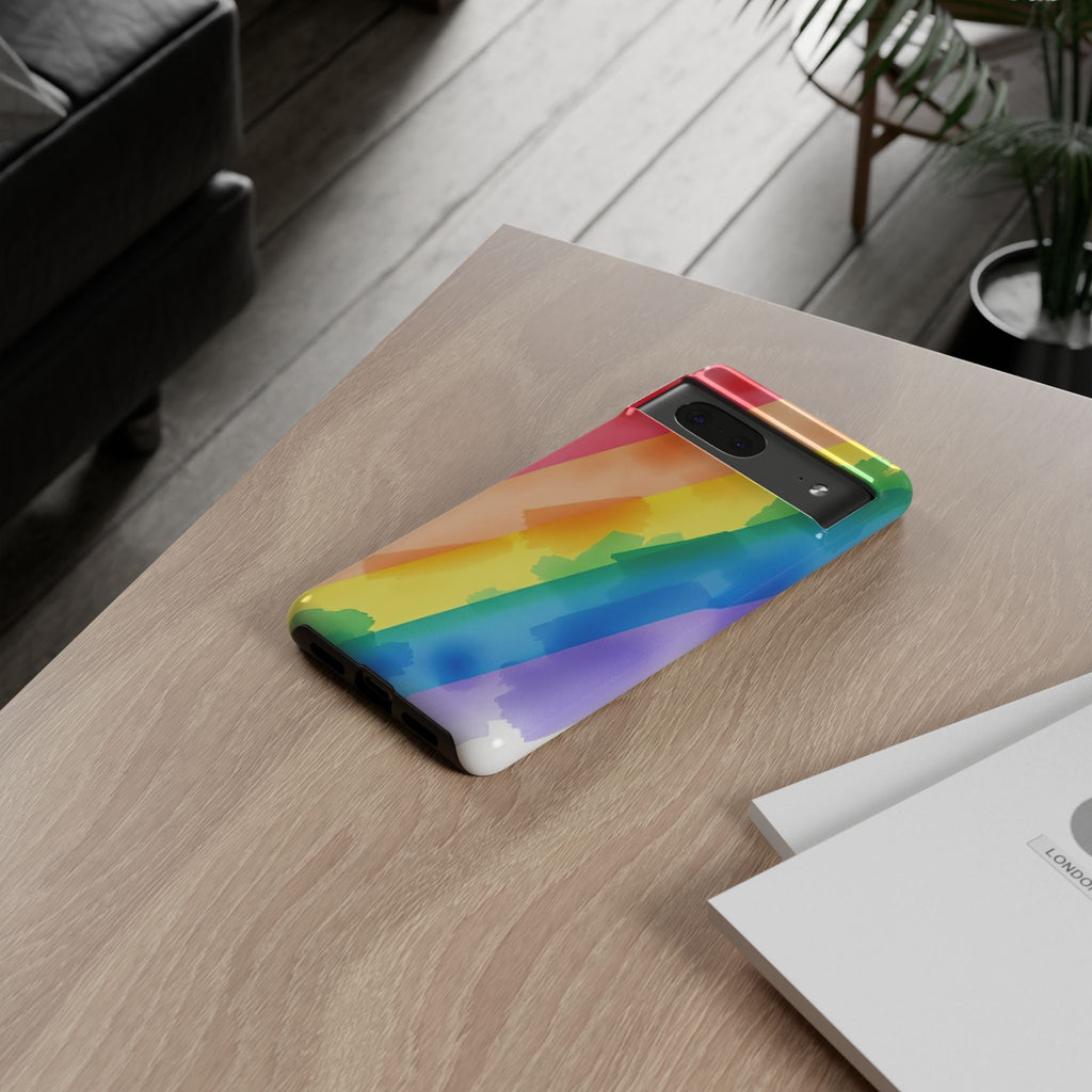 Rainbow Watercolor Art Tough Cases For Android & iPhone