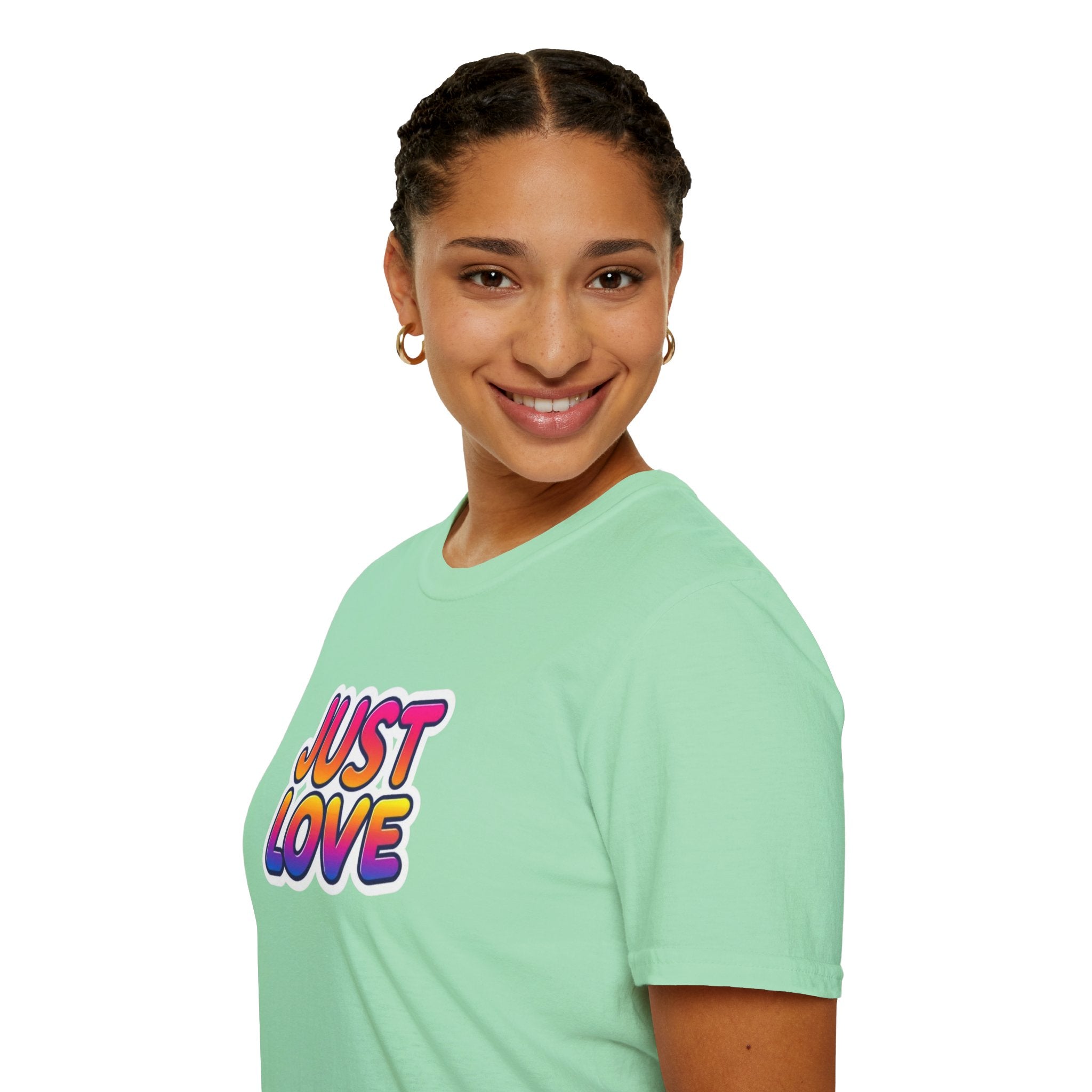 Just Love Unisex Softstyle T-Shirt | Perfect for Pride, Anniversaries, and Everyday Wear