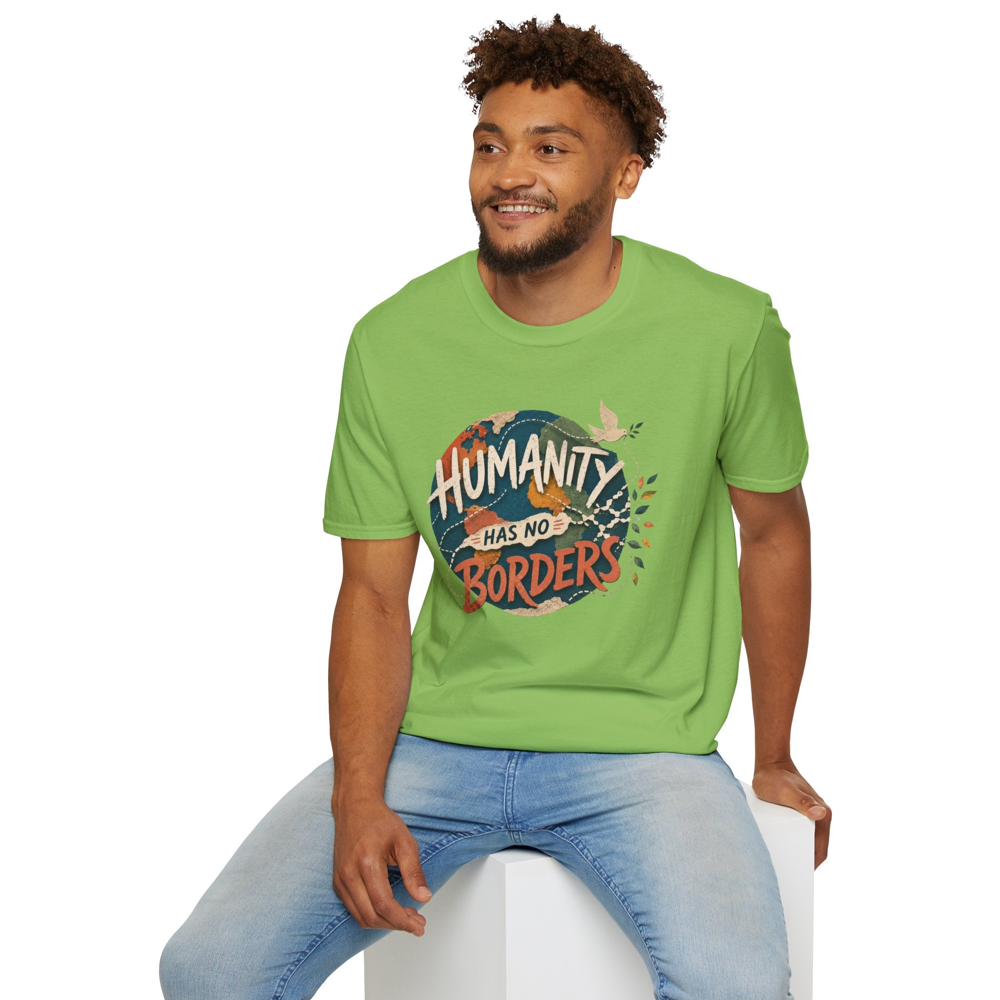 Humanity Has No Borders T-Shirt — Earth & Peace Graphic Tee