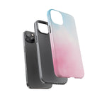 Pastel Cloud Tough Phone Case for iPhone Pink & Blue Gradient Protective Cover