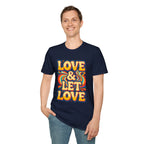 T-Shirt — "Love & Let Love" Retro Rainbow Peace Tee