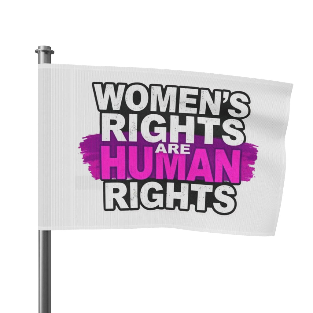 Women's Rights are Human Rights Protest Flag