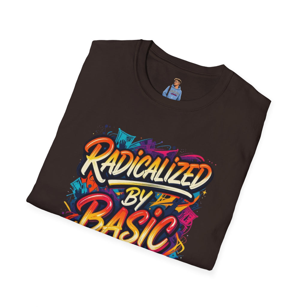 Radicalized by Basic Decency T-Shirt Colorful Graffiti Typography