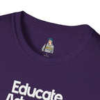 Educate. Advocate. Celebrate. Minimalist Pride T-Shirt - EqualiTees.Me