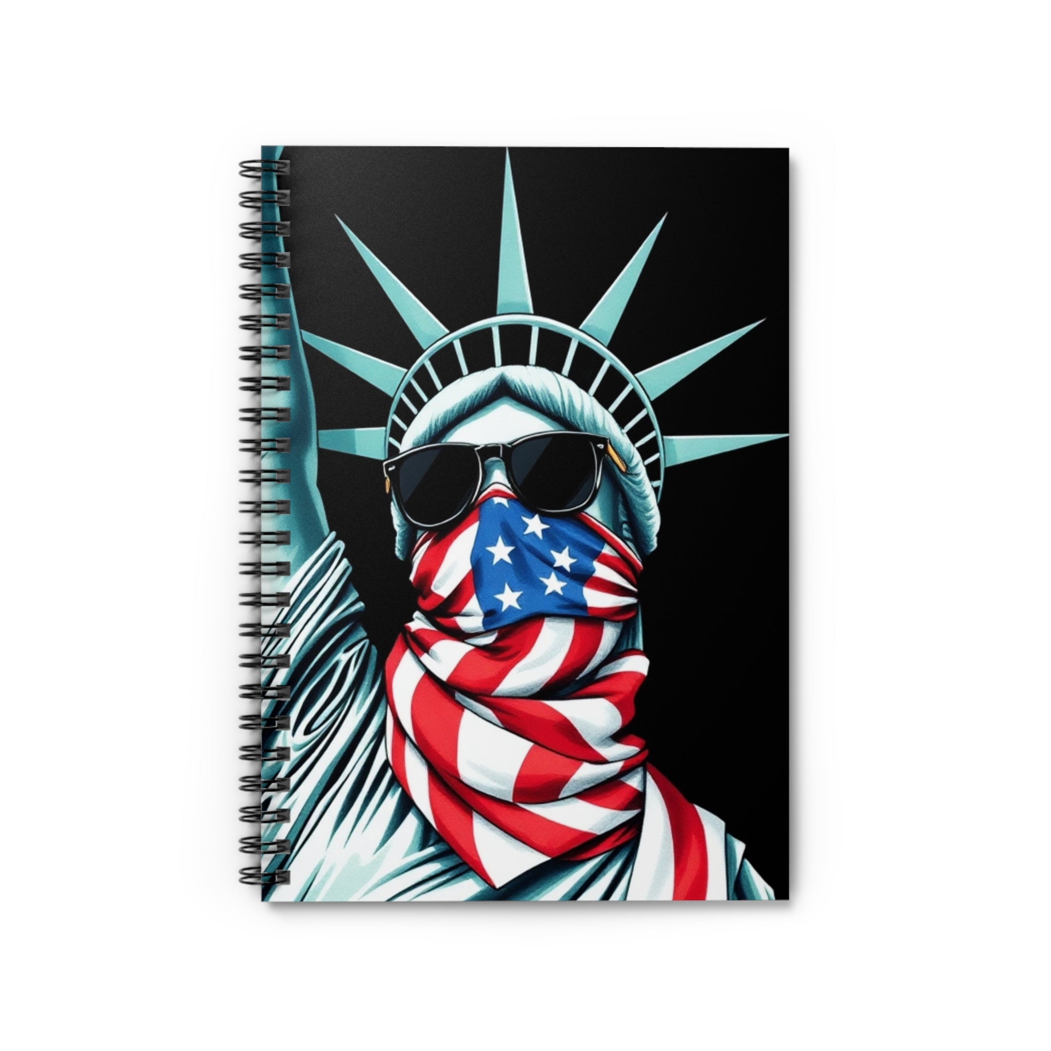 Patriotic Spiral Notebook - Bold Statue of Liberty Design