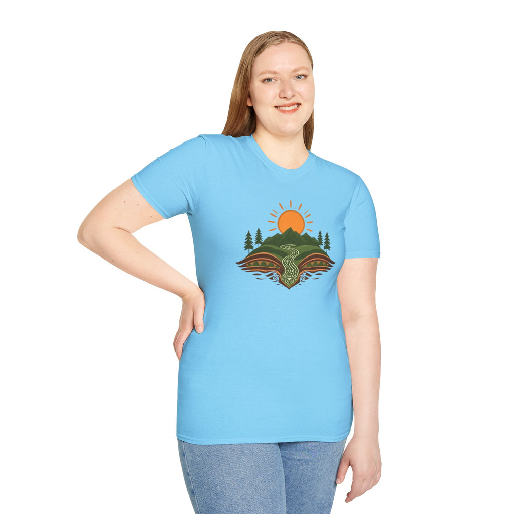 Mountain Scene Unisex Softstyle T-shirt