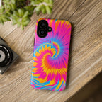 Vibrant Tie-Dye Swirl Protective Tough Case for iPhone