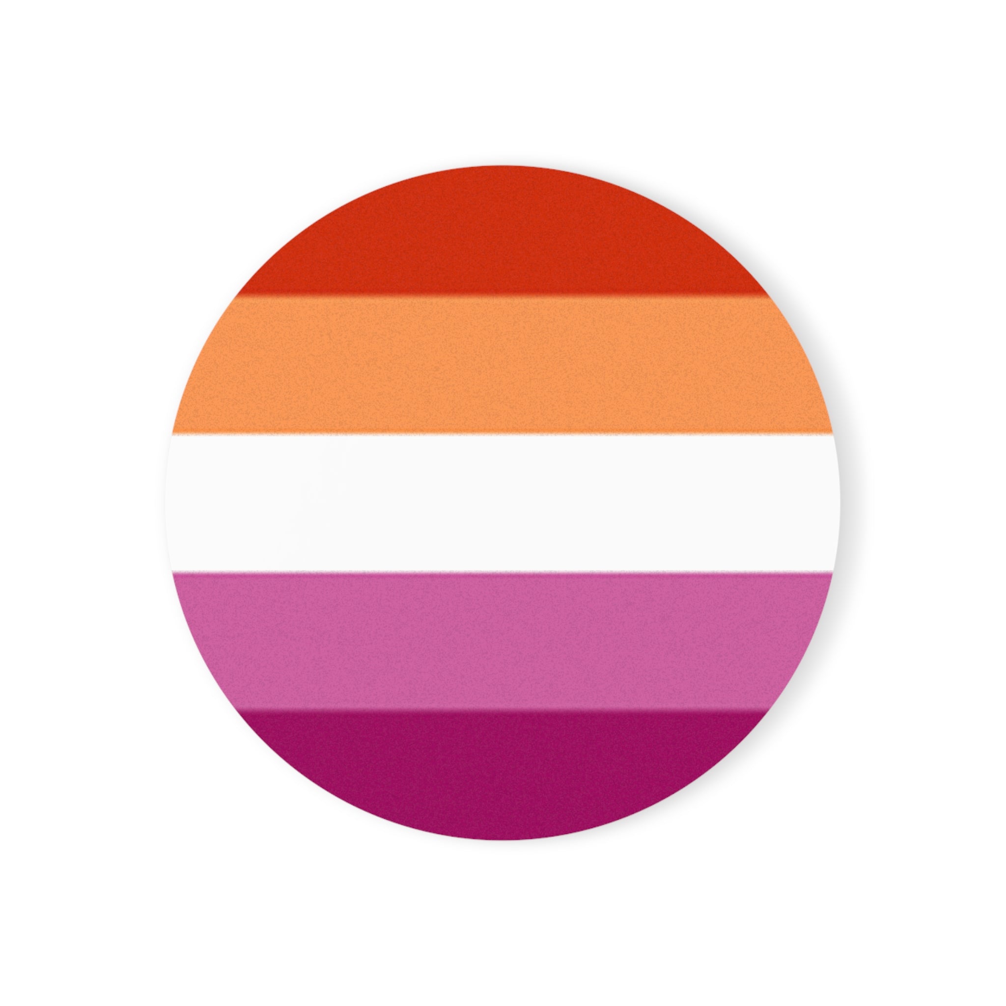 Lesbian Pride Striped Cork Coaster Set - Eco-Friendly Beverage Mat for LGBTQ+ Celebrations