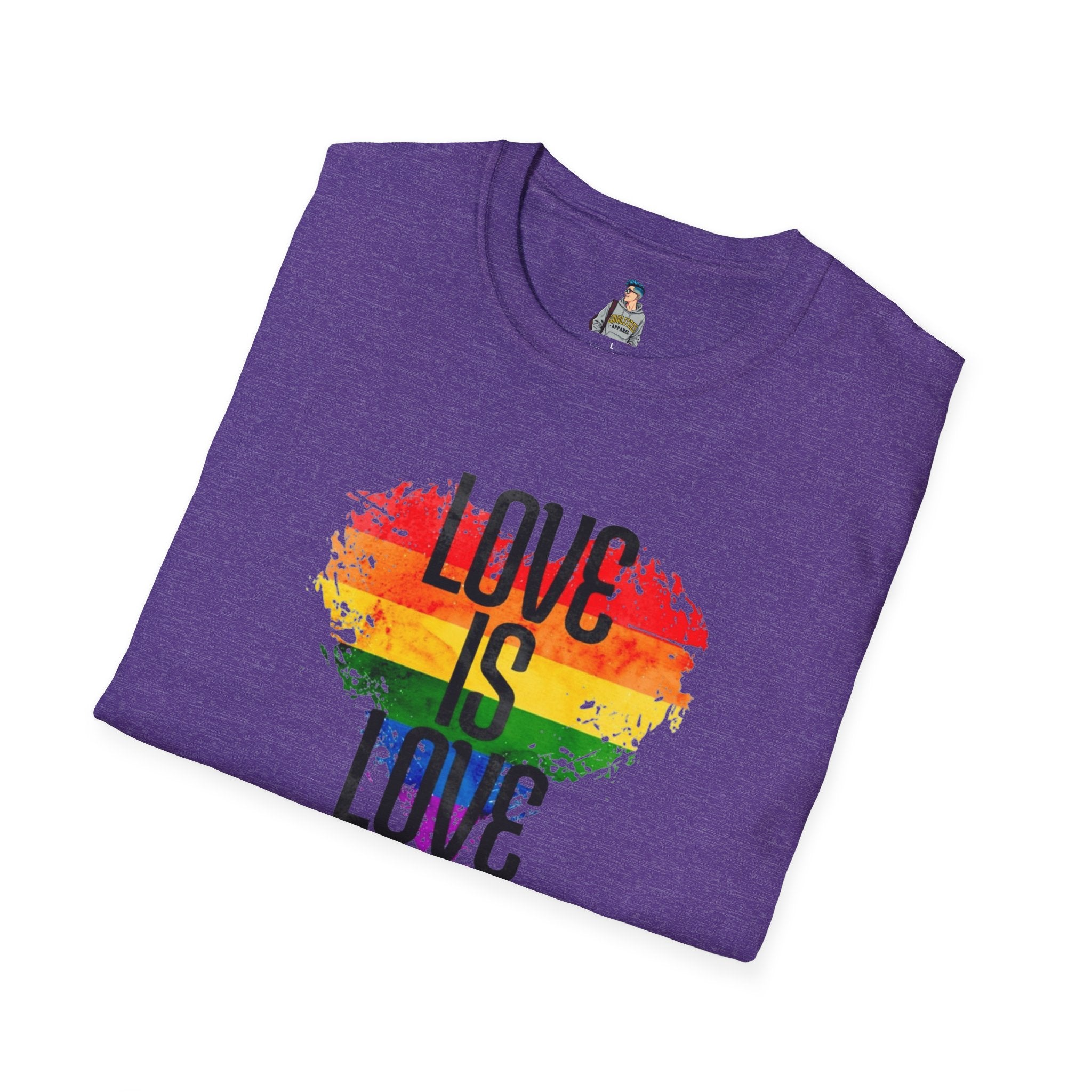 Pride Love Is Love Unisex Softstyle T-Shirt - EqualiTees.Me