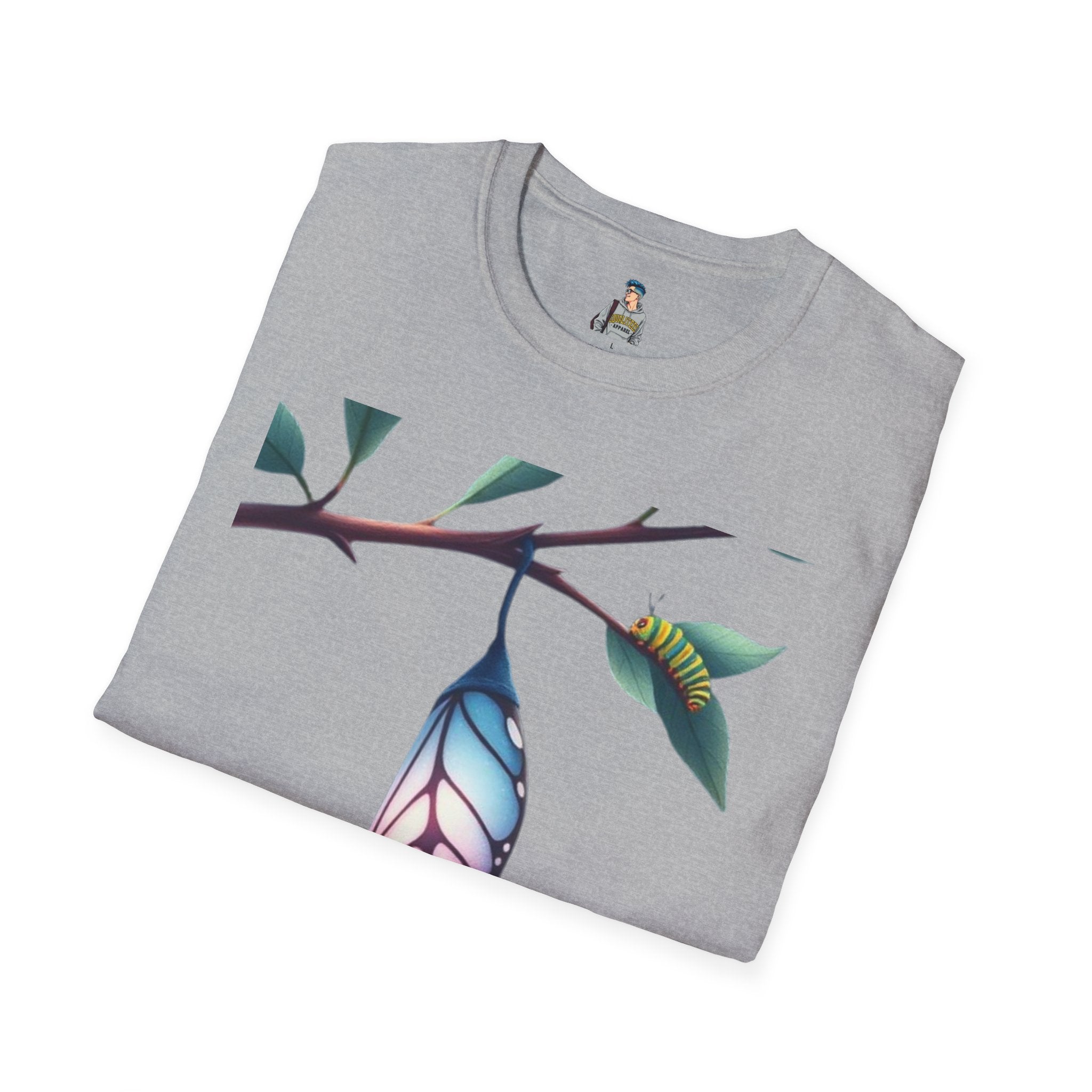 Trans Caterpillar to Butterfly Graphic T-Shirt
