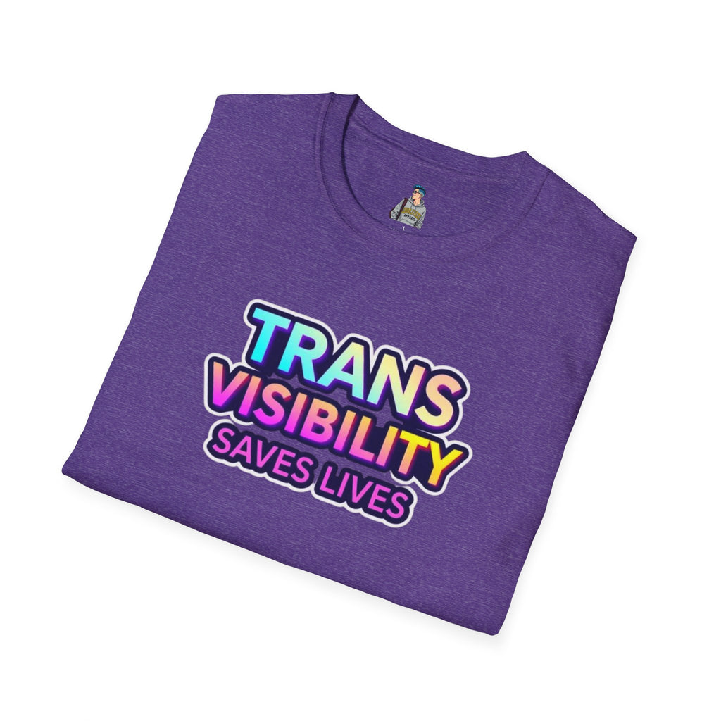 Unisex Softstyle T-Shirt - Trans Visibility Saves Lives Statement Tee