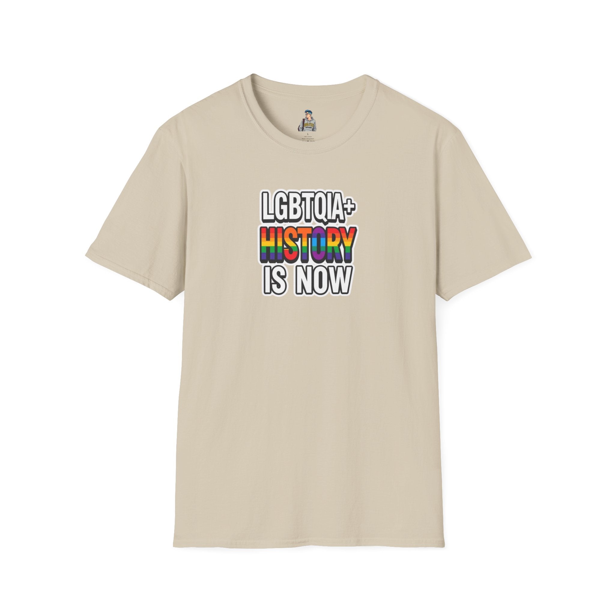 LGBTQIA+ History Is Now Unisex Softstyle T-Shirt