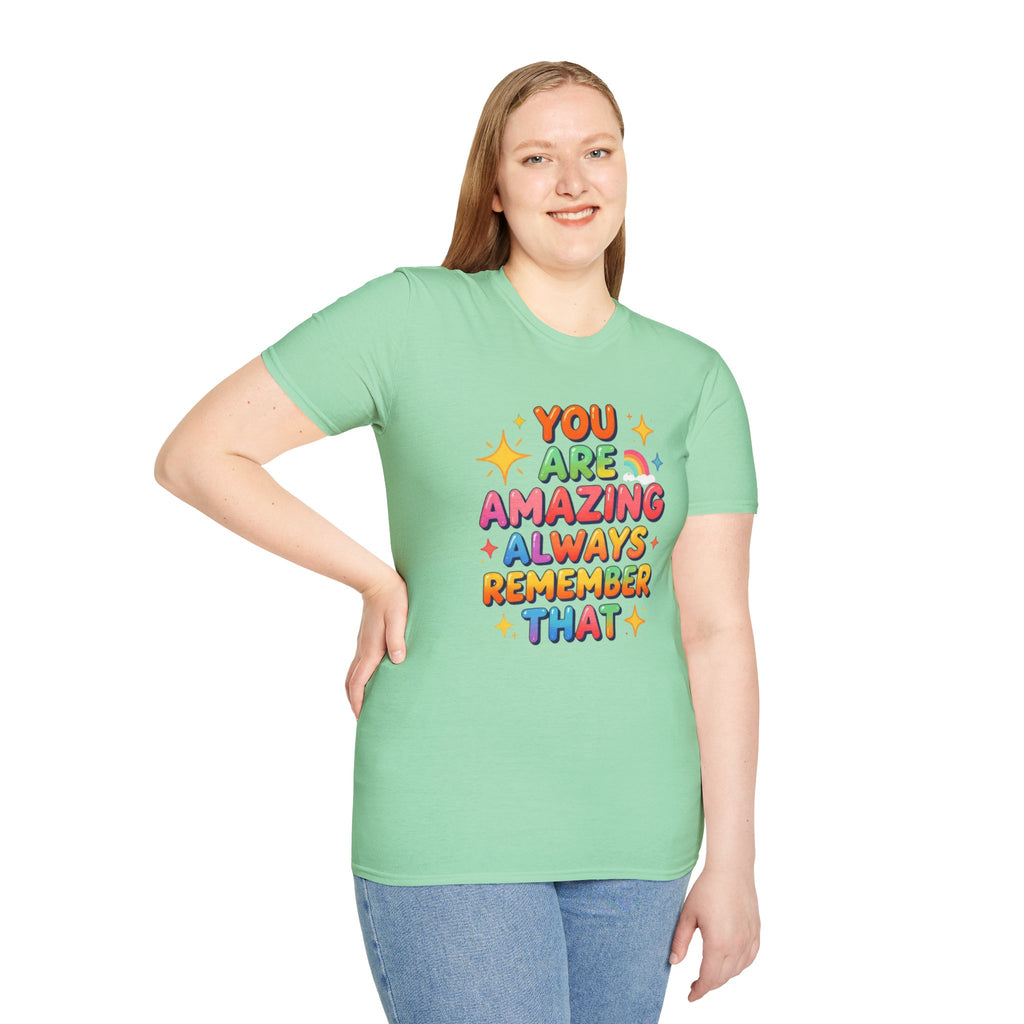 You Are Amazing T-Shirt — Colorful Inspirational Graphic Tee