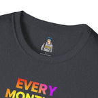 Queer History Month T-Shirt | Every Month is Queer History Month | Unisex Softstyle Tee