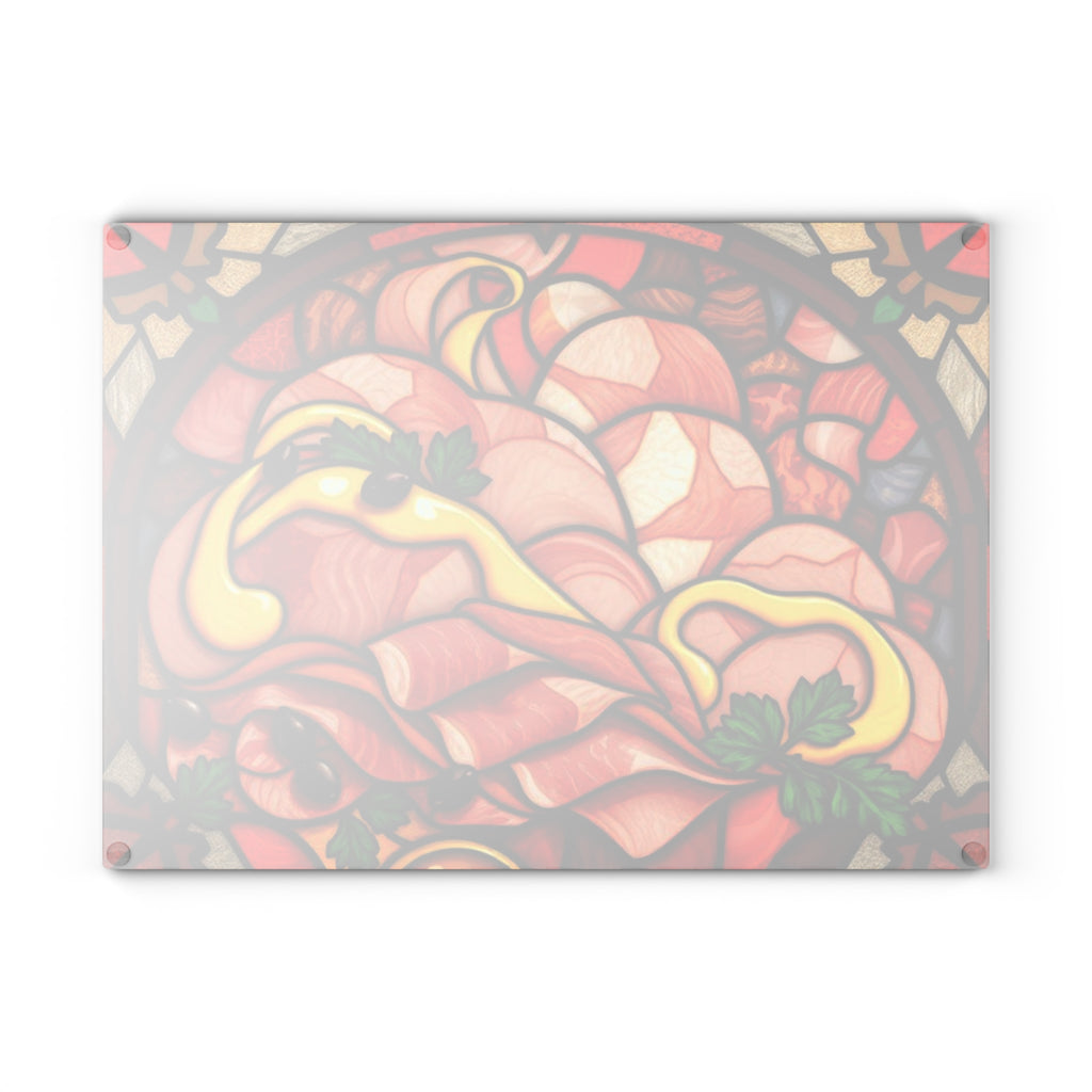 Stained Glass Meat Charcuterie Cutting Board - Kitchen Decor & Entertaining Essential