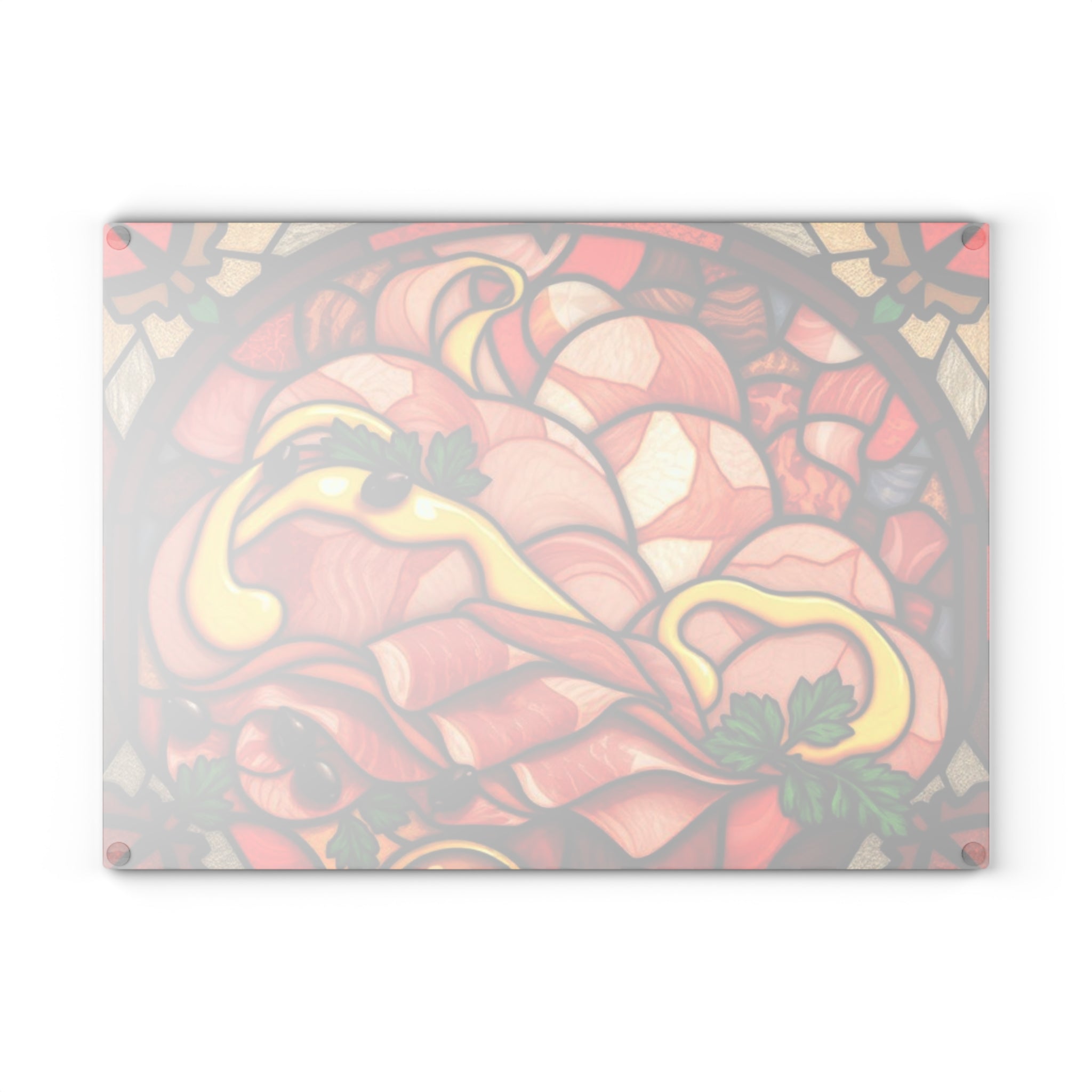 Stained Glass Meat Charcuterie Cutting Board - Kitchen Decor & Entertaining Essential