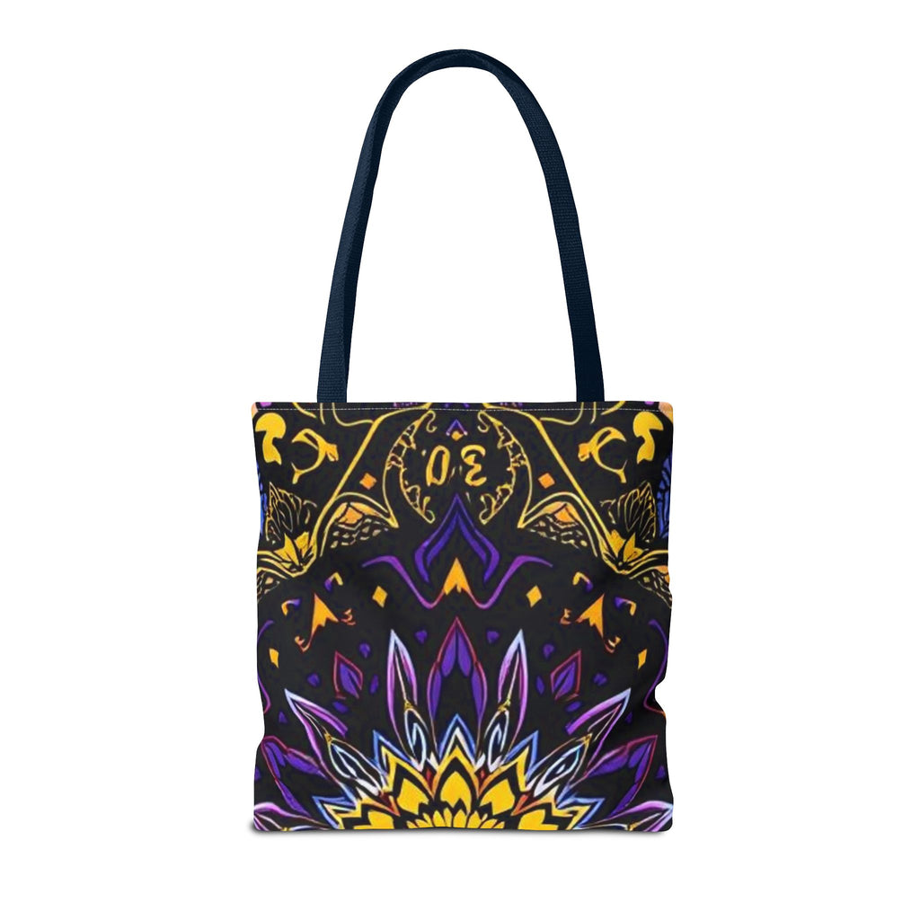 Purple & Yellow Design Tote Bag
