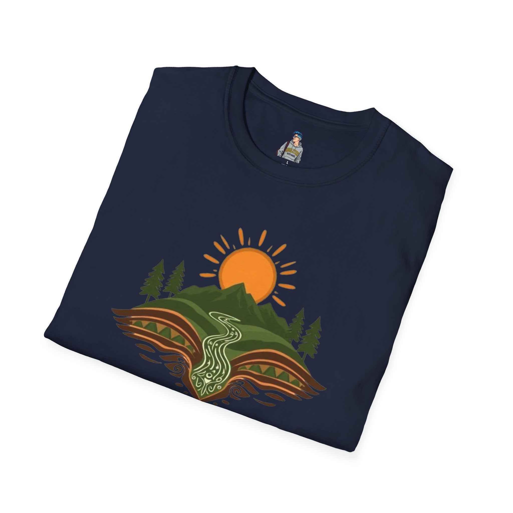 Mountain Scene Unisex Softstyle T-shirt