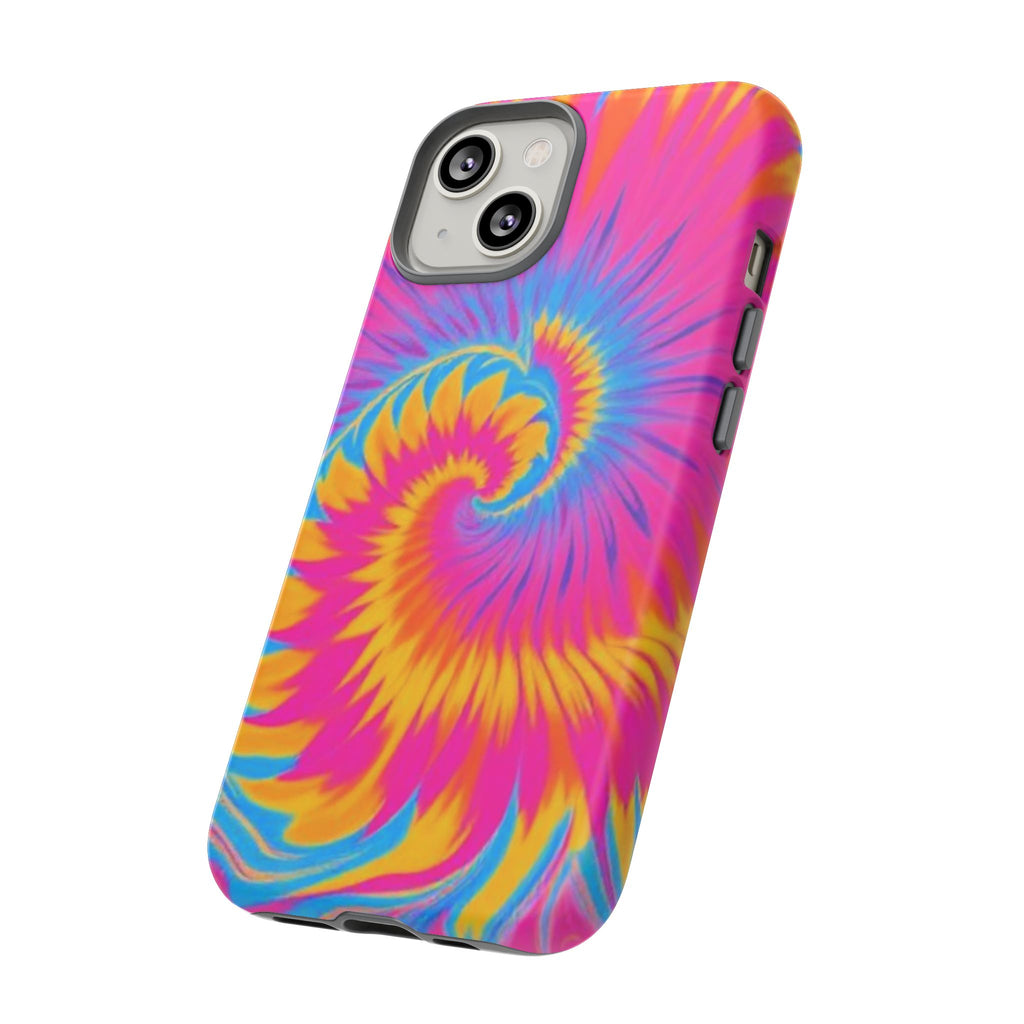 Vibrant Tie-Dye Swirl Protective Tough Case for iPhone