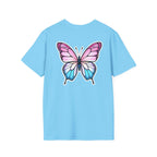 Trans Caterpillar to Butterfly Transformation T-Shirt, Unisex Graphic T-Shirt