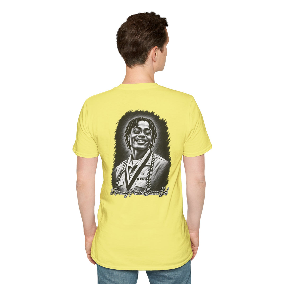 Portrait Front and Back - In Memory of Pierre Damas Bel T-Shirt