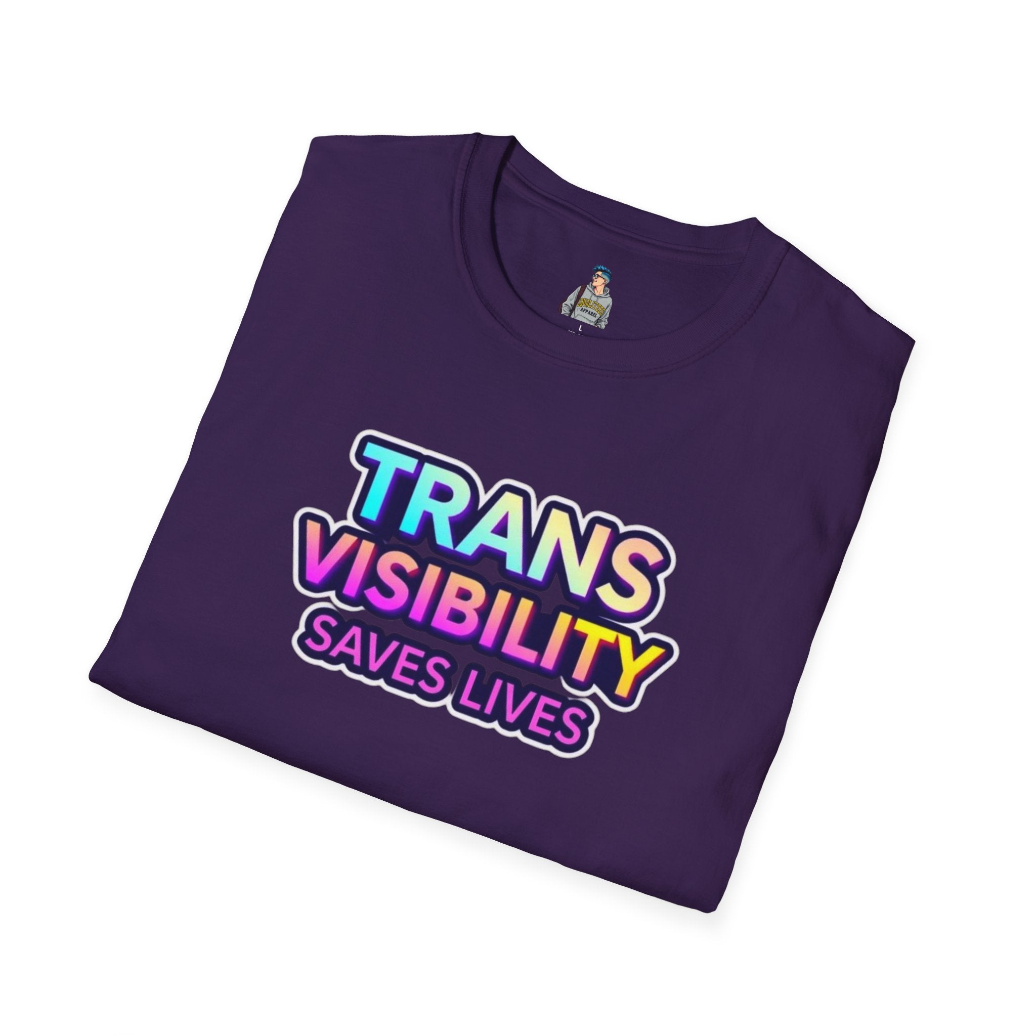 Unisex Softstyle T-Shirt - Trans Visibility Saves Lives Statement Tee