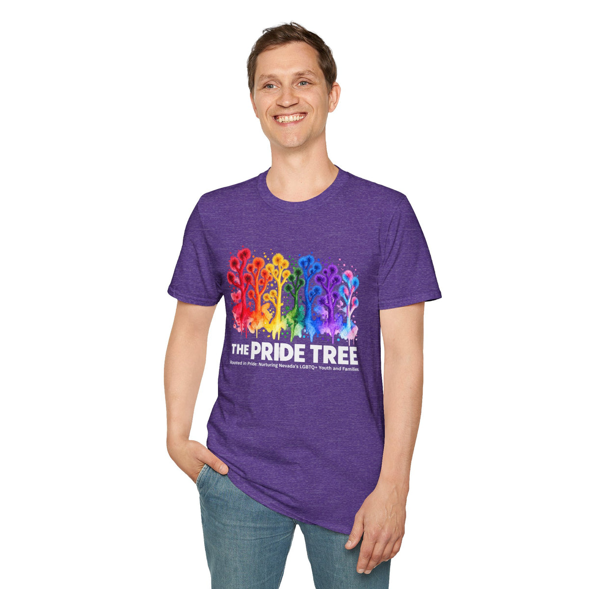Pride Tree Las Vegas White Text T-shirt