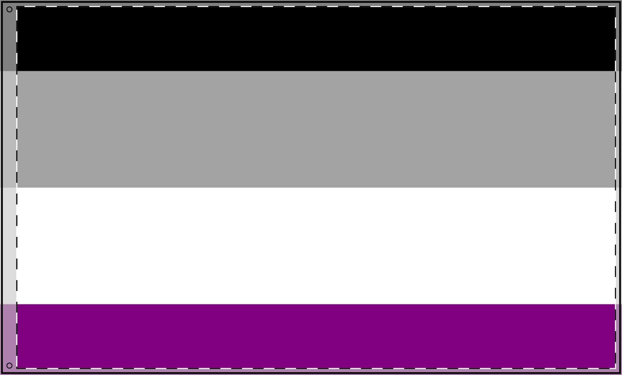 Double Sided Asexual Pride Flag - Inclusive Decor for Celebrations & Events