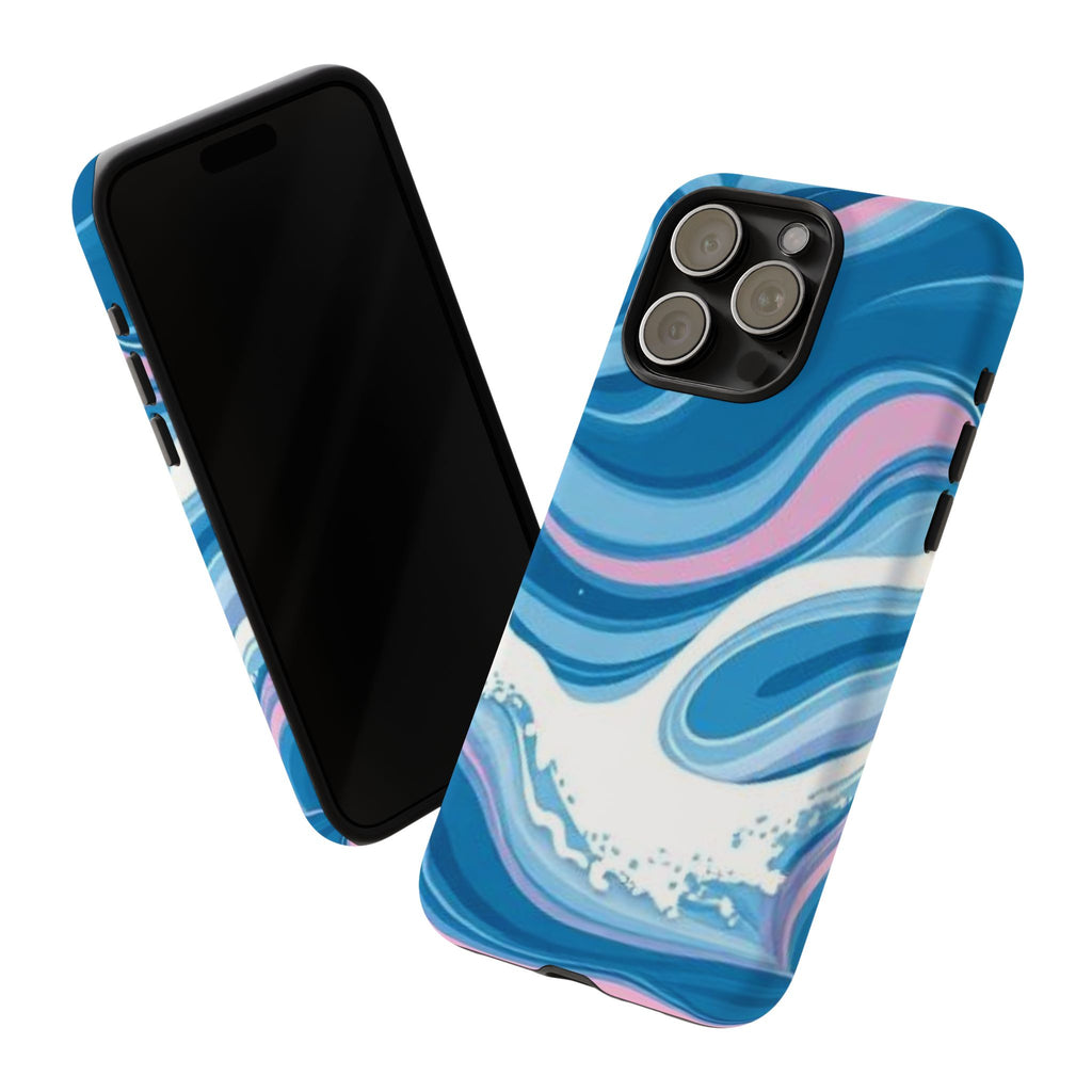 Blue & Pink Swirl Tough Case for iPhone