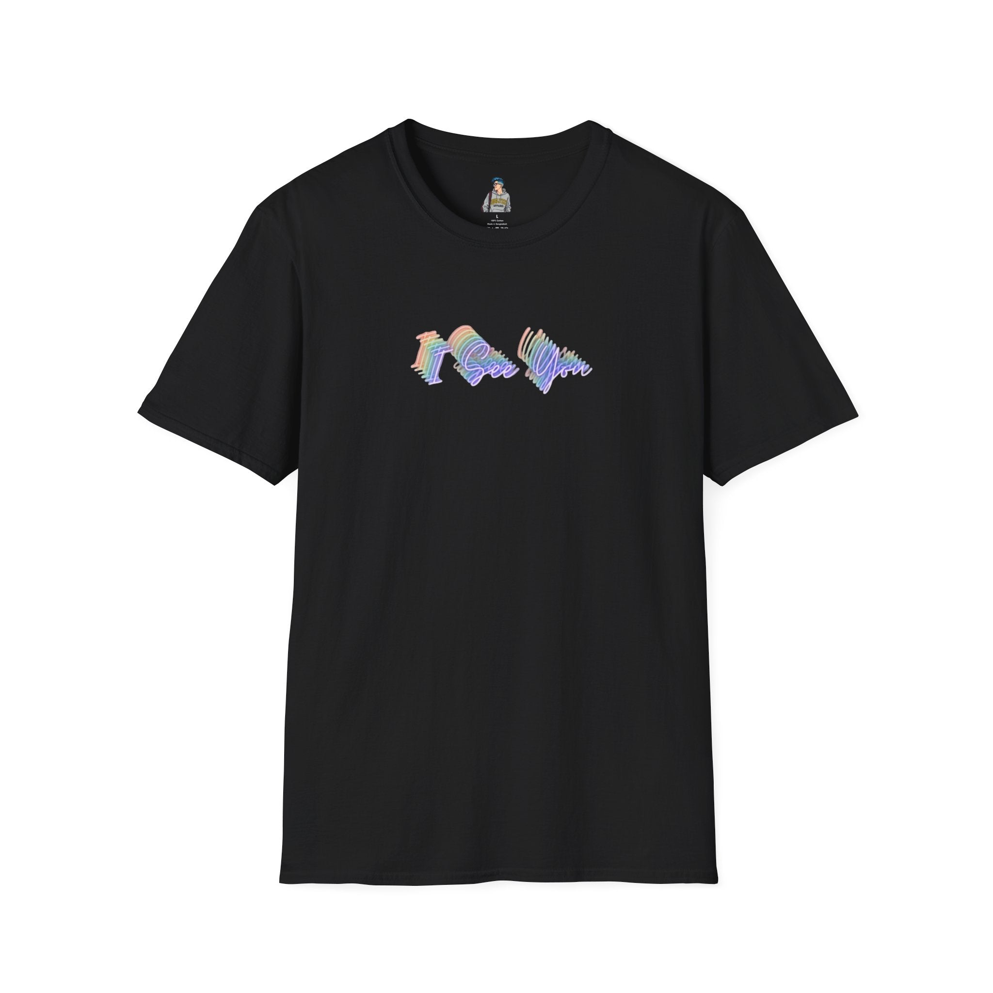 I See You Unisex Softstyle T-Shirt - Colorful Wave Design for LGBTQ+ Visibility