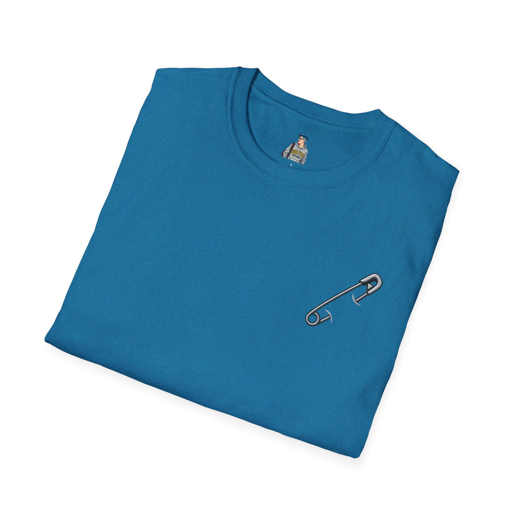 Live and Let Live Safety Pin Unisex Softstyle T-Shirt - Casual LGBTQ+ Pride Tee