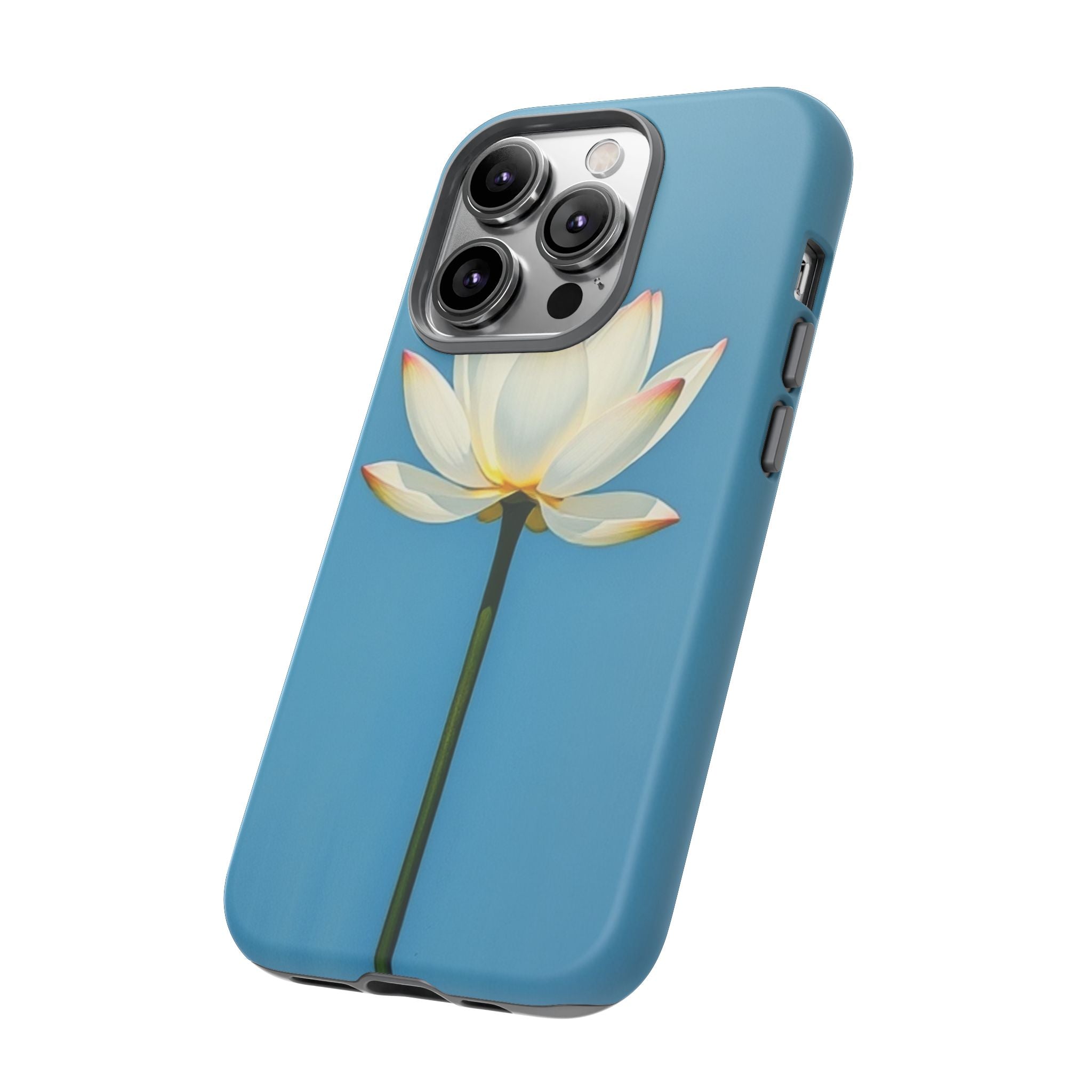 Open White Peace Lily Design Tough Case For Android & iPhone