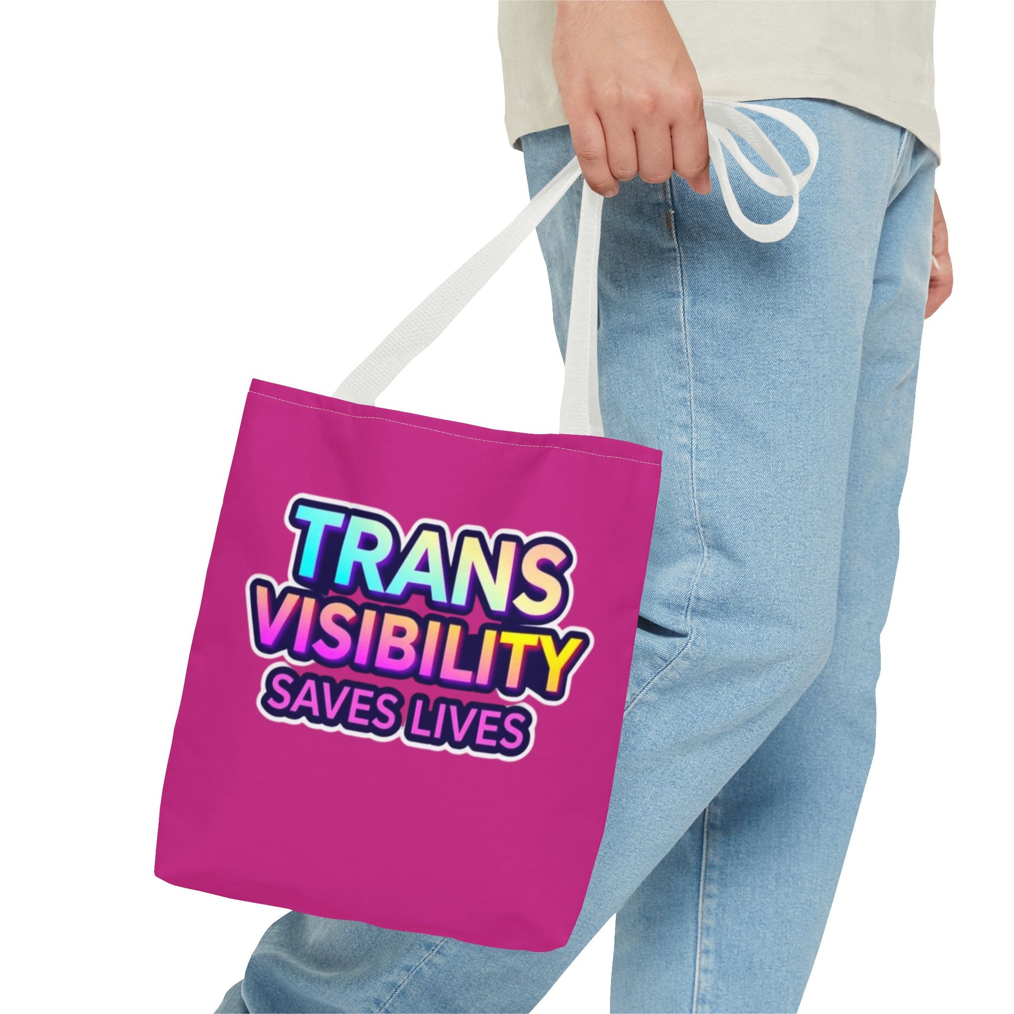 Trans Visibility Saves Lives Tote Bag