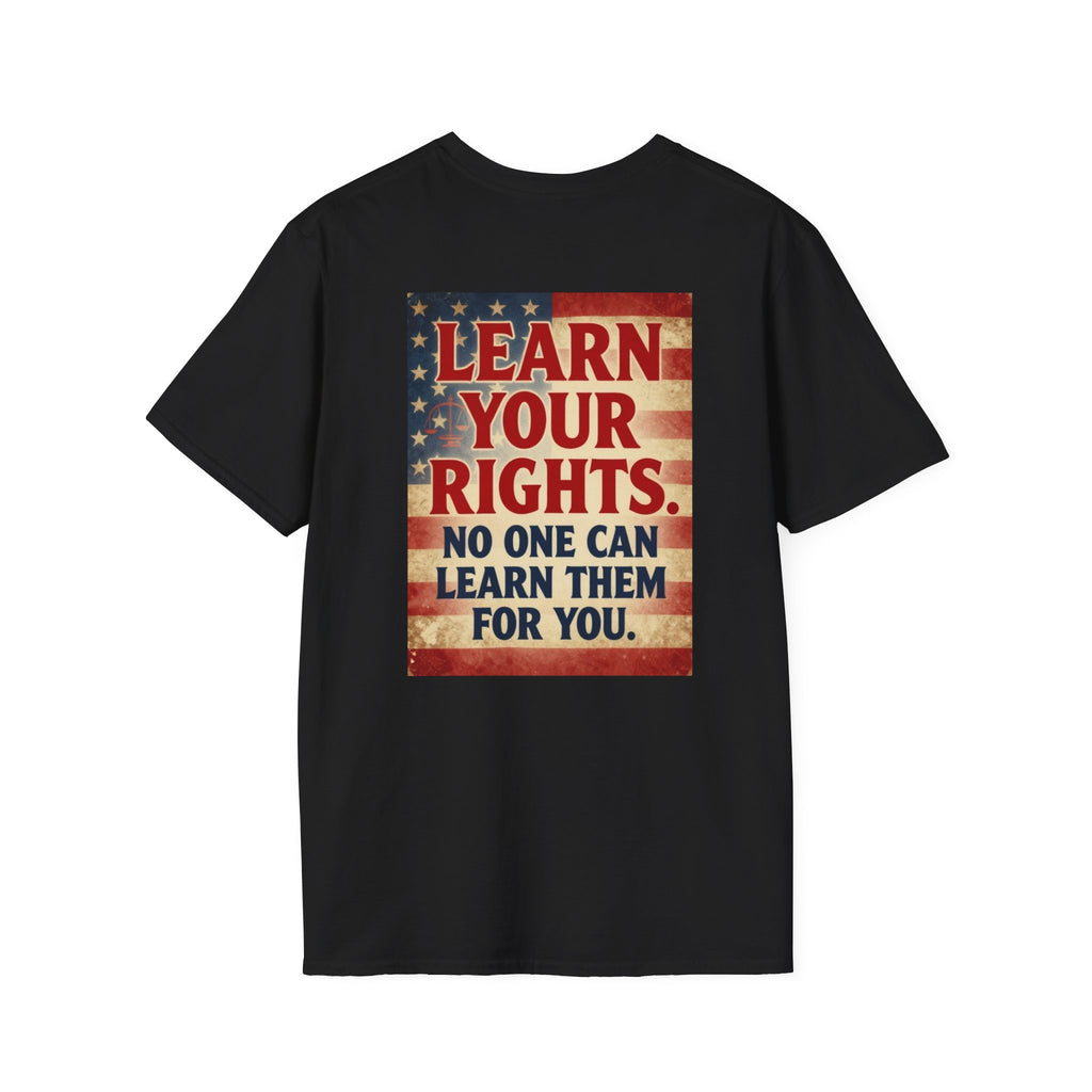 Learn Your Rights T-Shirt — Patriotic American Flag Graphic Tee