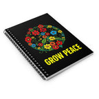 Grow Peace Floral Spiral Notebook - Perfect for Creative Souls & Eco-Warriors